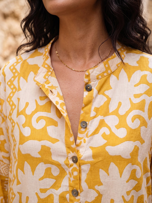 İPEKÇE KAFTAN SARI D23-27E