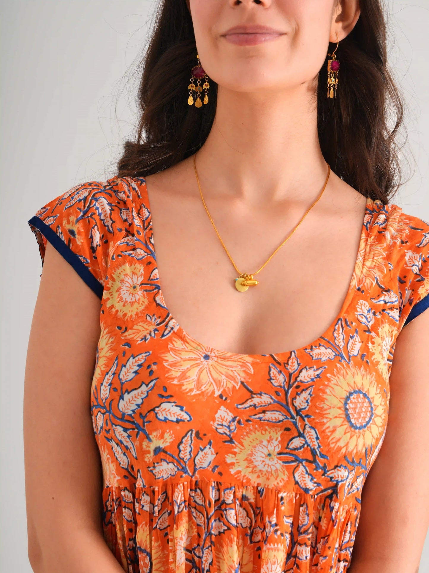 JALEBİ ELBİSE TURUNCU D23-20B