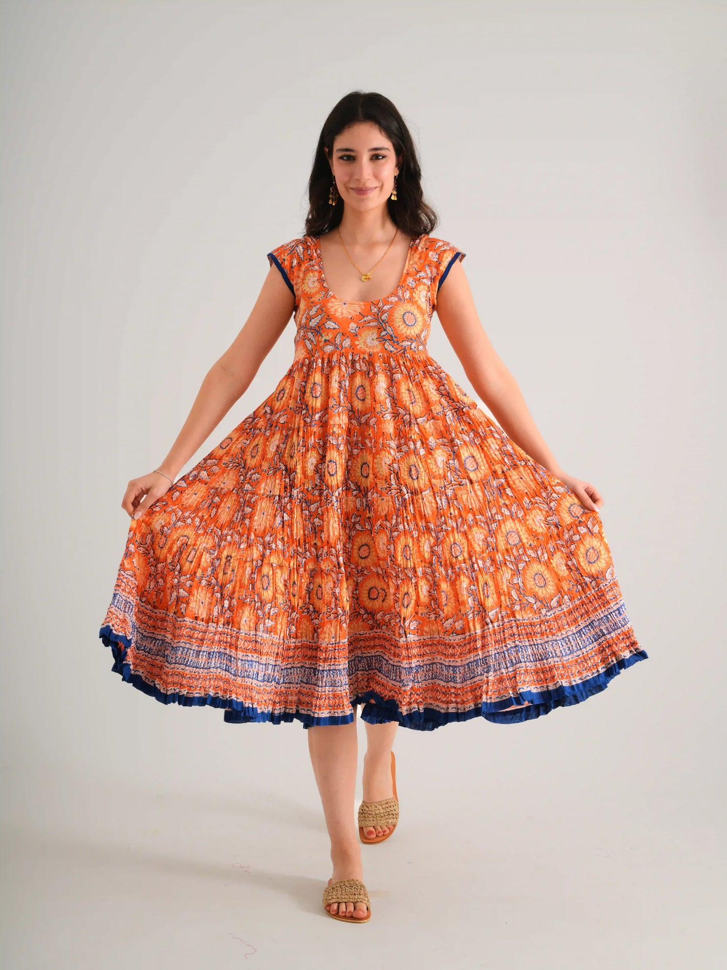 JALEBİ ELBİSE TURUNCU D23-20B