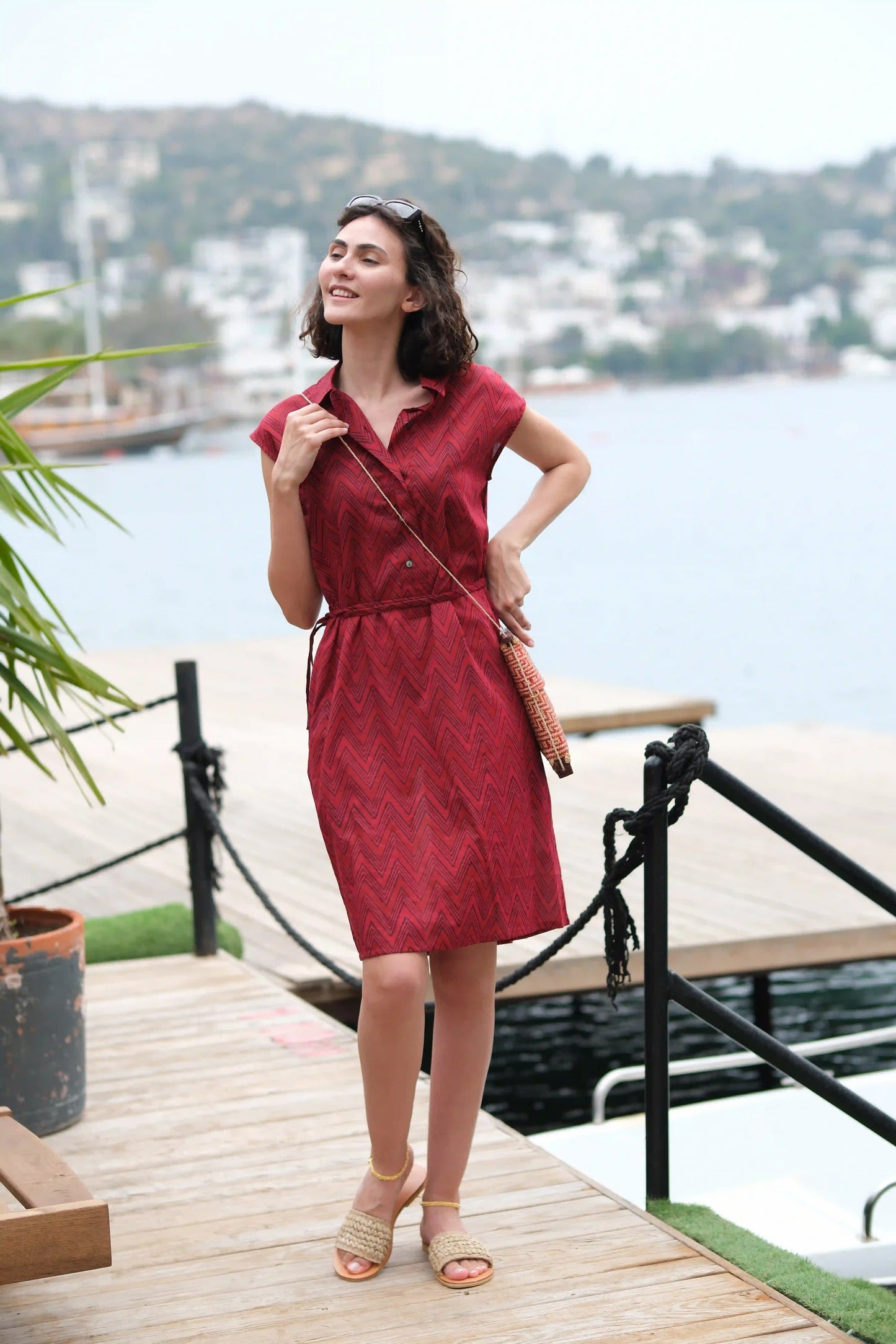 COSY ELBİSE KIRMIZI D23-14B