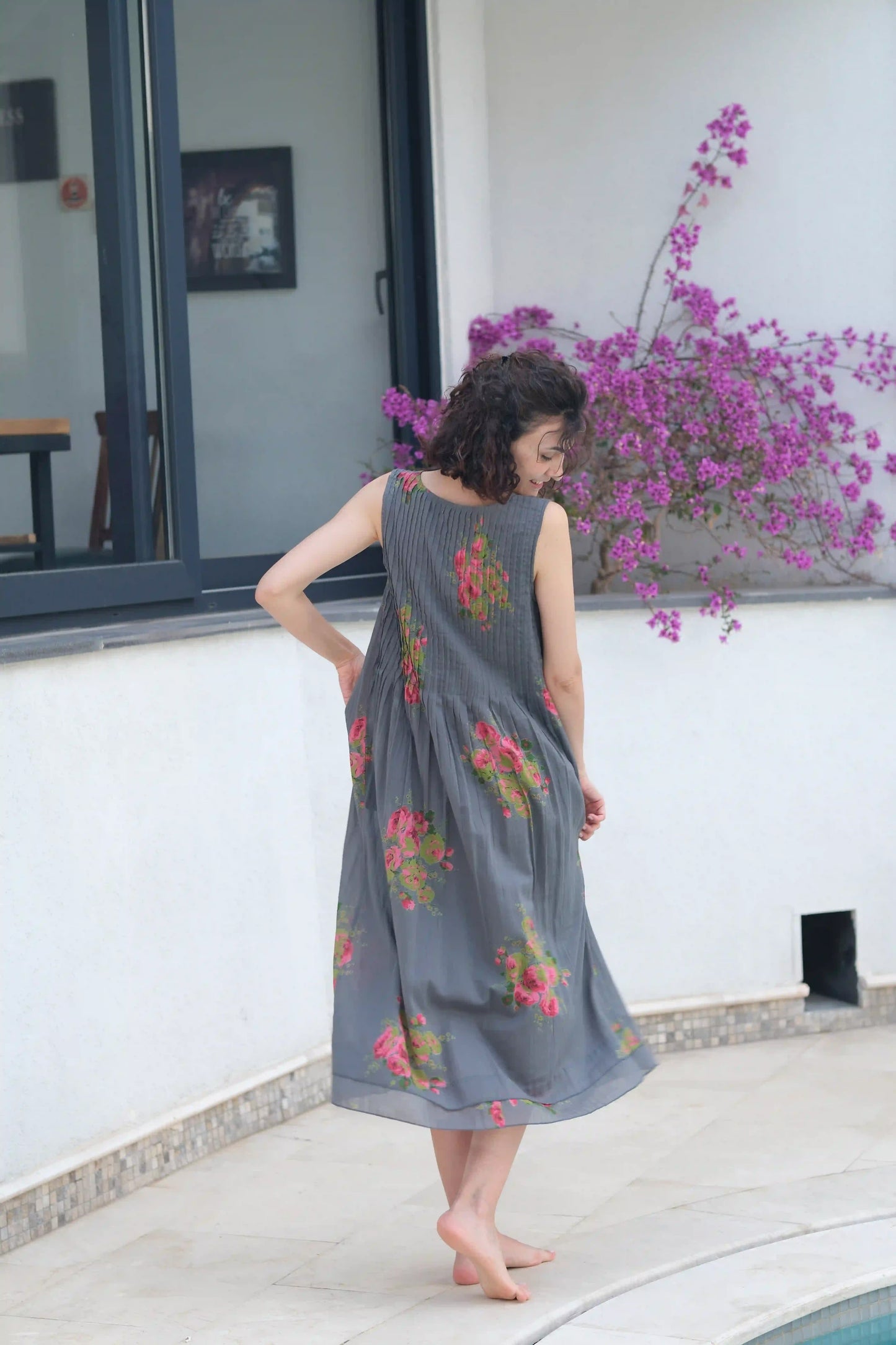 JOLIE ELBİSE KOLSUZ GRİ ARV24-01