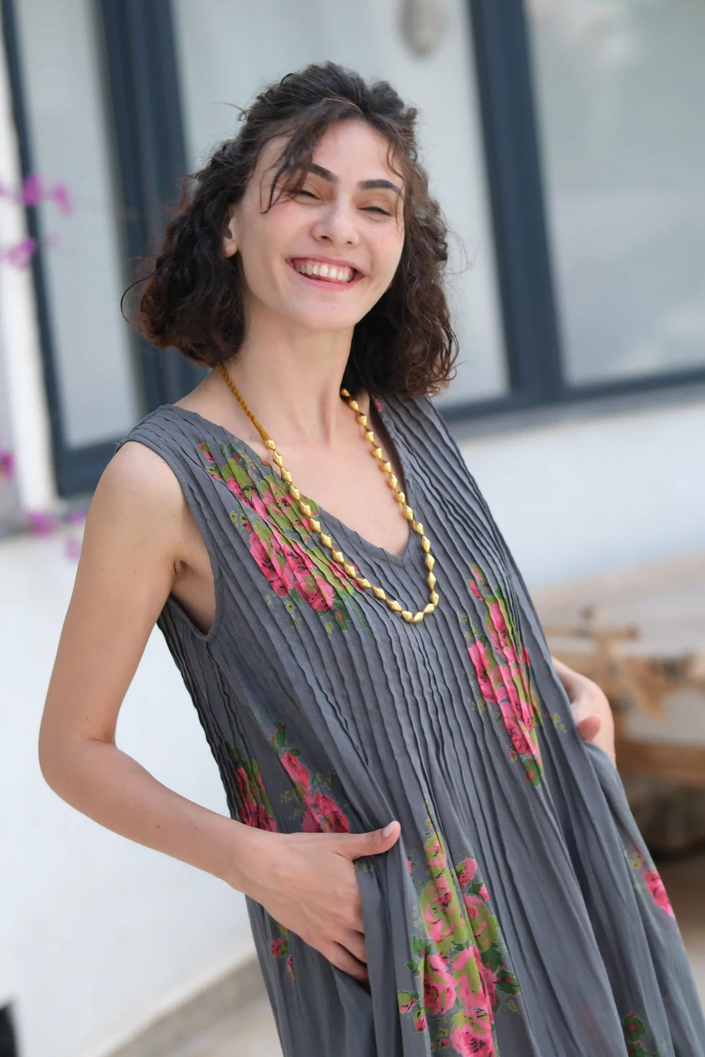 JOLIE ELBİSE KOLSUZ GRİ ARV24-01