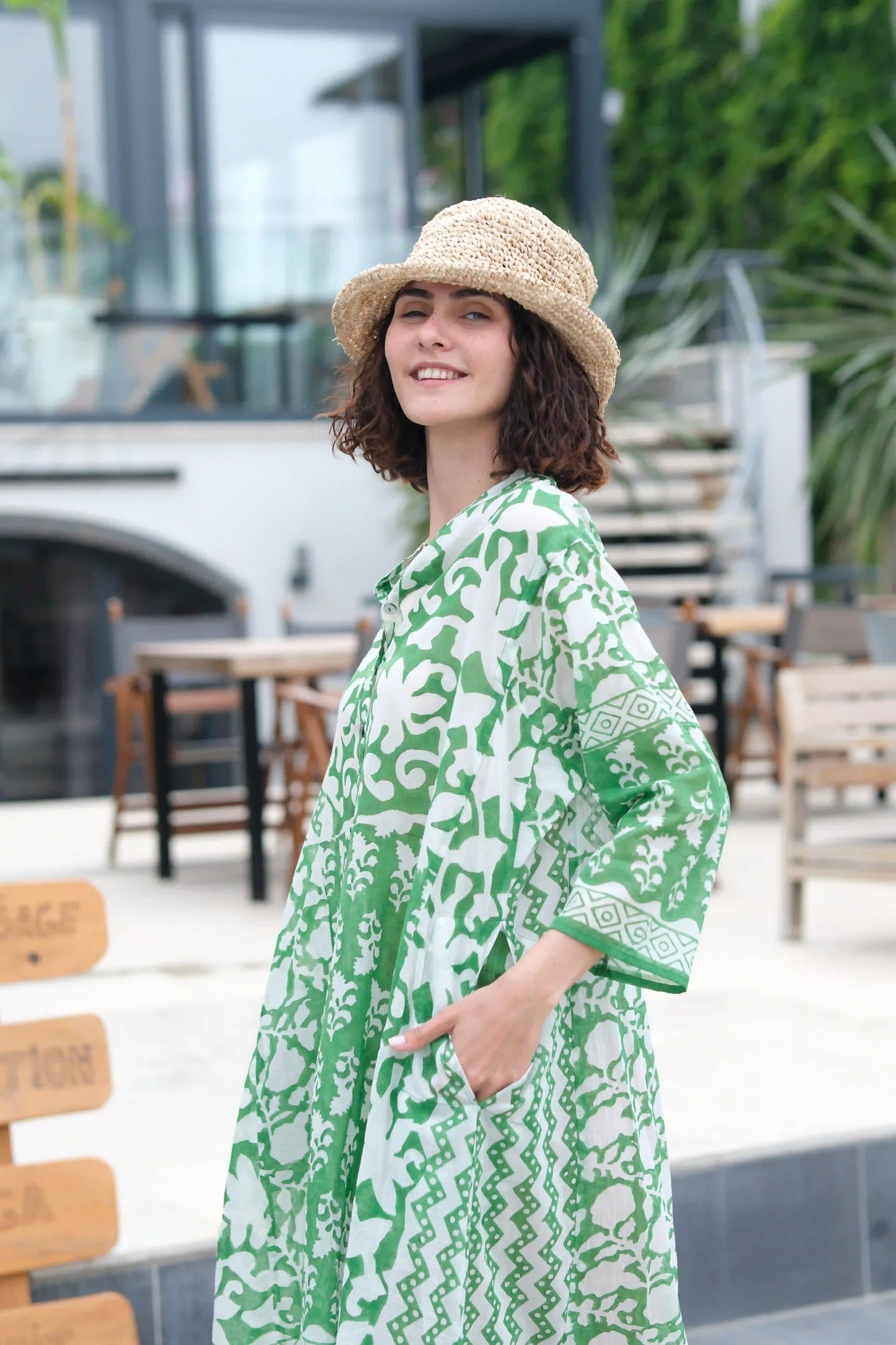 İPEKÇE KAFTAN YEŞİL D23-27D