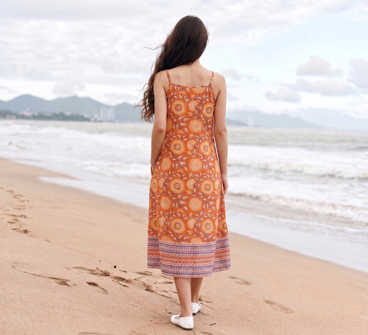 KUSHI DRESS TURUNCU D23-09