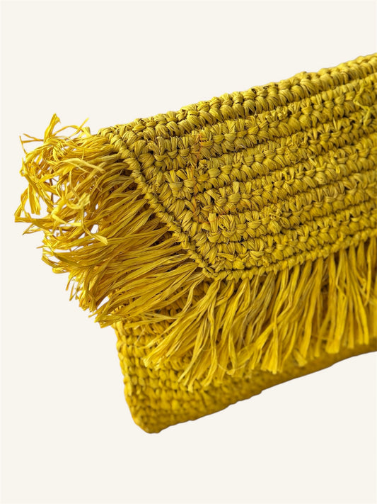 NATURAL RAFYA CLUTCH IP25-601
