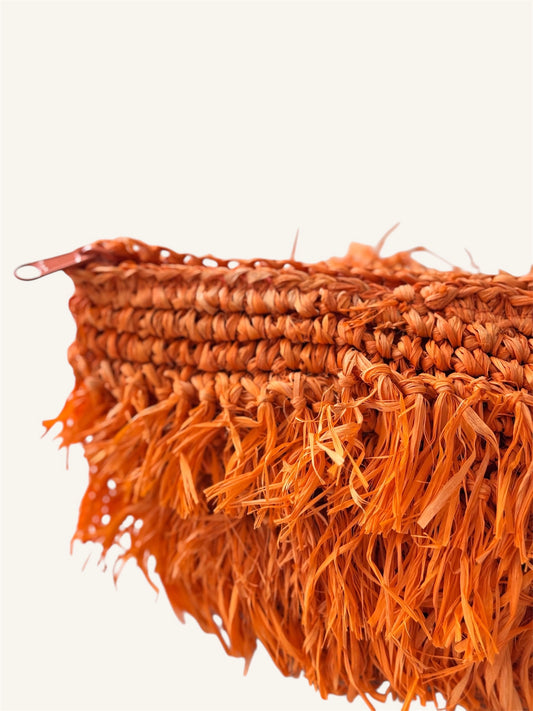 NATURAL RAFYA CLUTCH IP25-609