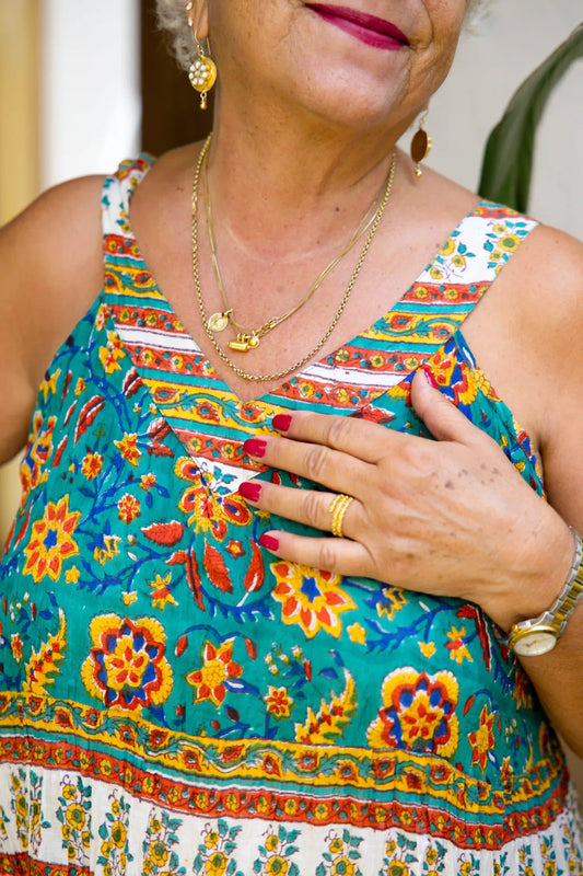 ROSE ELBİSE TURKUAZ JAY25-12