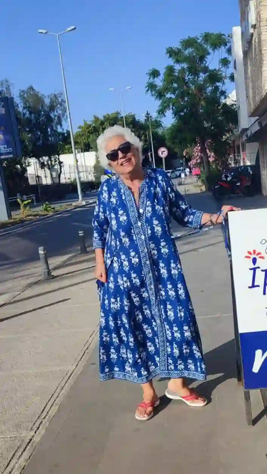 RANGOLİ DRESS VİSKON KUMAŞ ÖZEL BASKILI IP25-233