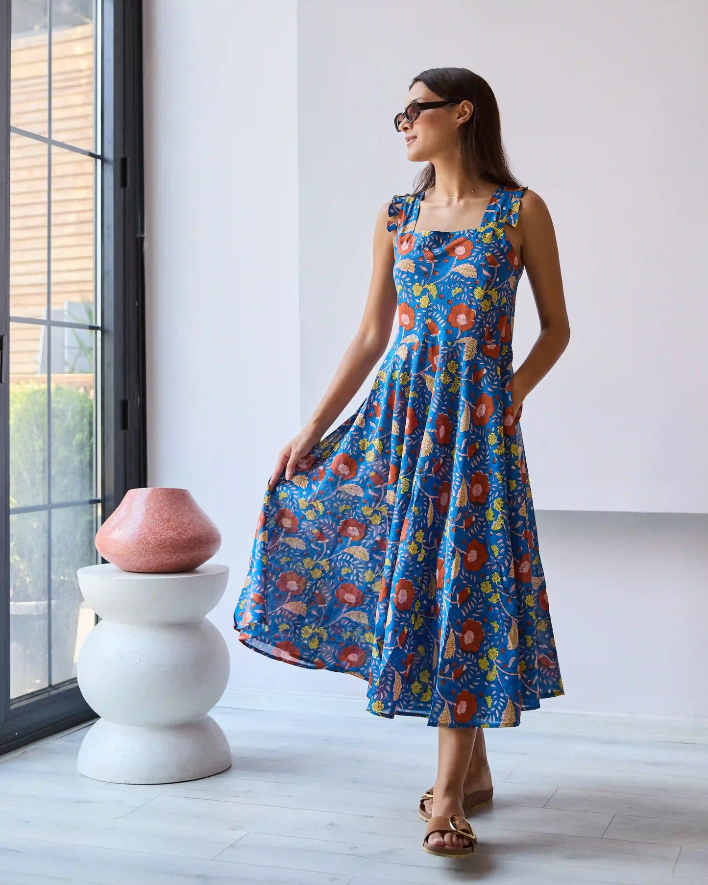ISABEL ELBİSE SAKS D23-12C