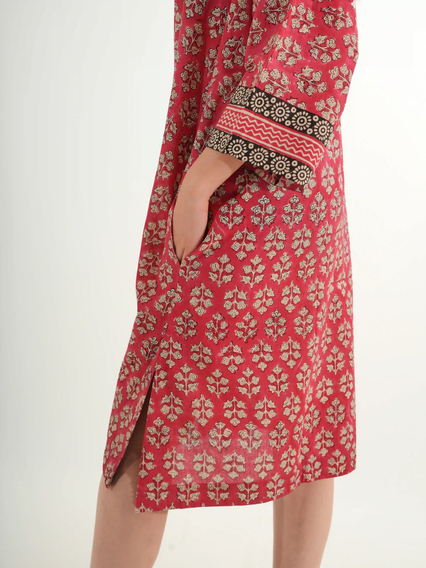 STANDART ELBİSE PEMBE KREM ÇİÇEKLİ JAY25-30I