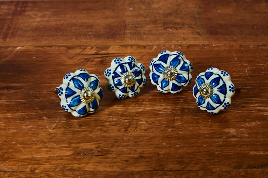 4'LÜ MAVİ 5X5 EL BOYAMA KNB-06