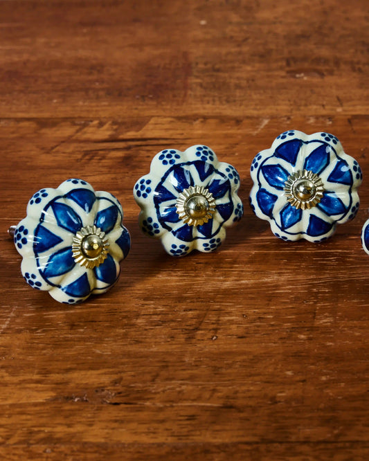 4'LÜ MAVİ 5X5 EL BOYAMA KNB-06