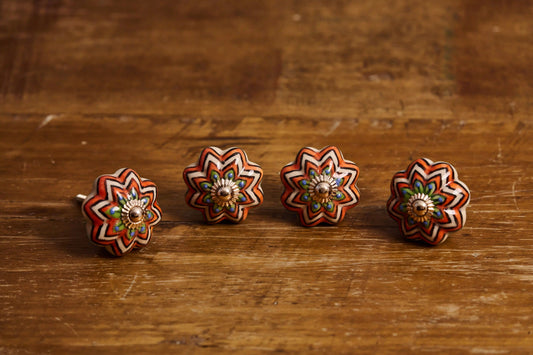 4'LÜ DESENLİ TURUNCU 5X5 CM KNB-25