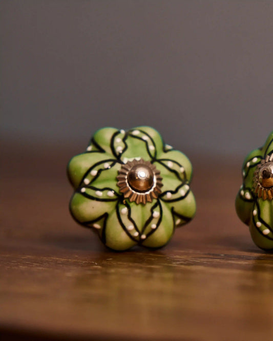 4'LÜ DESENLİ YEŞİL EL BOYAMA KNB-27