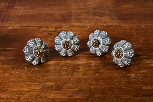 4'LÜ GRİ 5X5 CM EL BOYAMA KNB-44