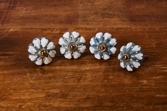 4'LÜ GRİ KALP EL BOYAMA KNB-46