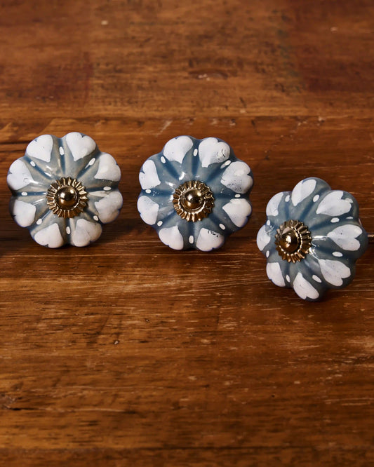 4'LÜ GRİ KALP EL BOYAMA KNB-46