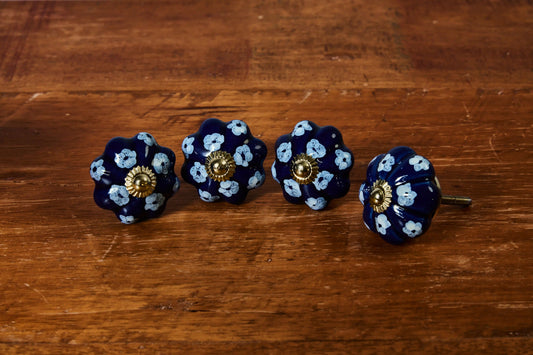 4'LÜ LACİVERT 5X5 EL BOYAMA KNB-53