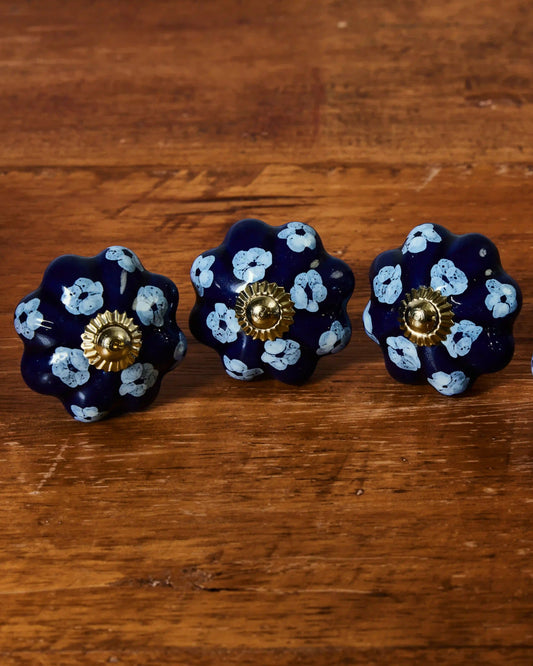 4'LÜ LACİVERT 5X5 EL BOYAMA KNB-53