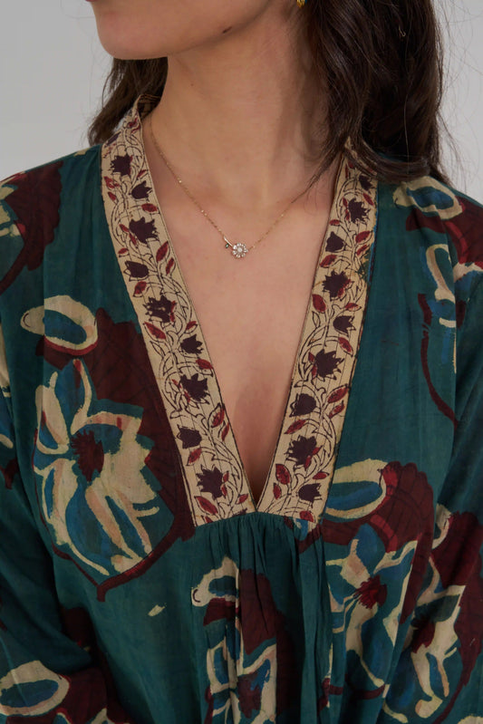 PALM KOLLU ELBİSE D25-88C