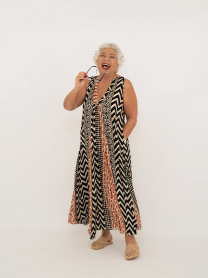 PALM ELBİSE ETNİK IP25-238