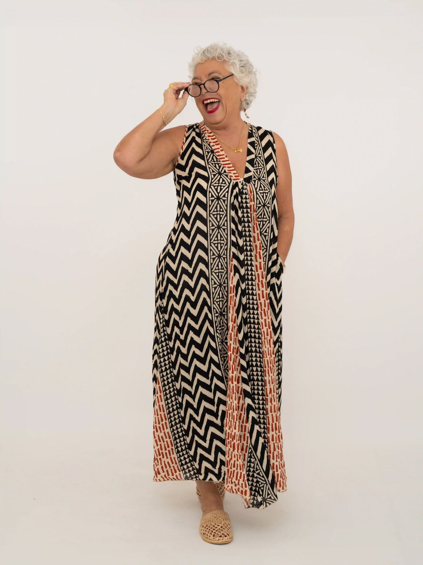 PALM ELBİSE ETNİK IP25-238