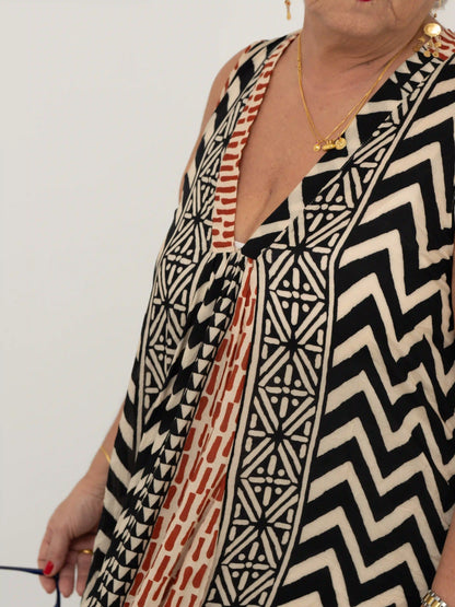 PALM ELBİSE ETNİK IP25-238