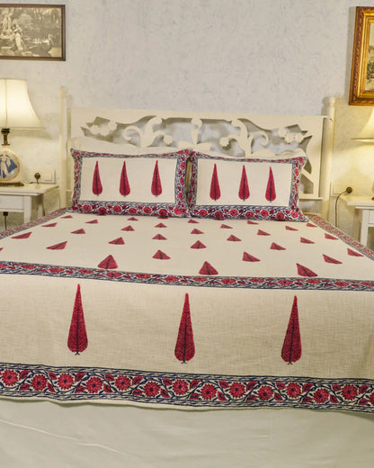 ÇİFT KİŞİLİK 230X265 CM KIRMIZI AĞAÇLI BDC-03