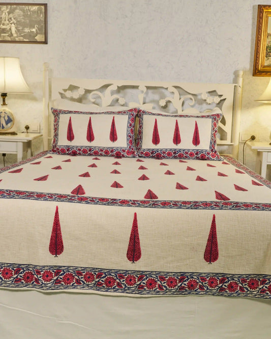 ÇİFT KİŞİLİK 230X265 CM KIRMIZI AĞAÇLI BDC-03