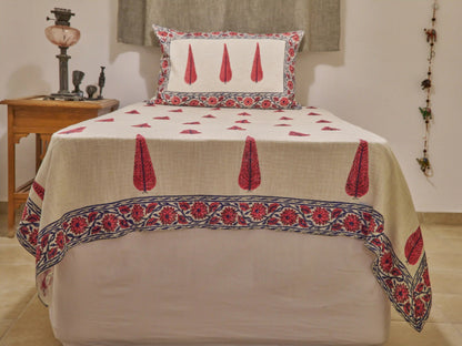 TEK KİŞİLİK 150X220 CM KIRMIZI AĞAÇLI BDC-07