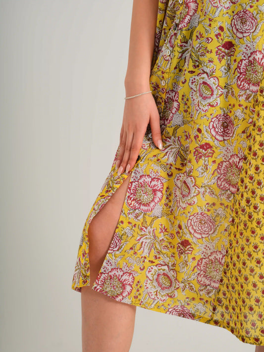 CHIARA ELBİSE SARI D23-07