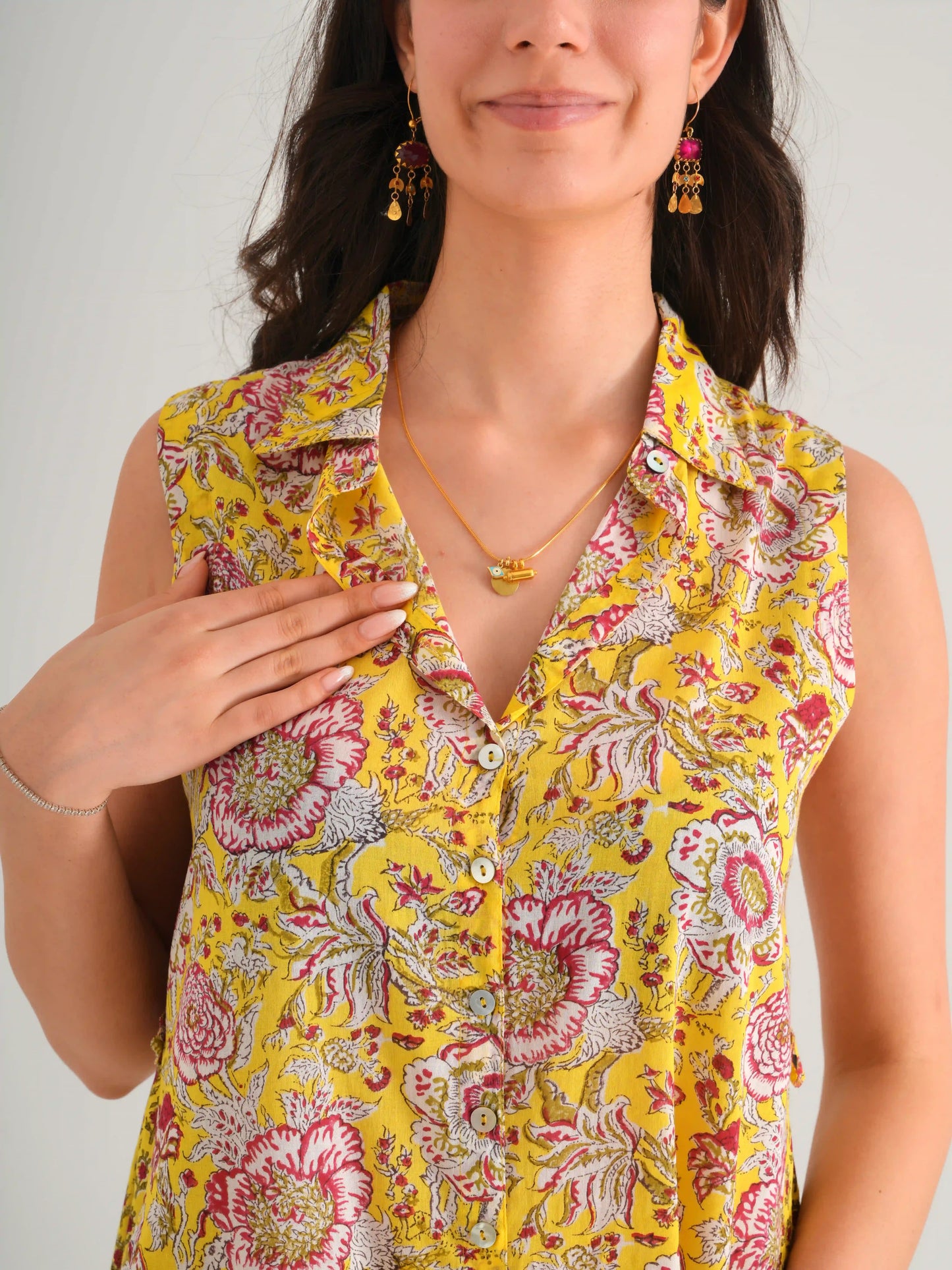 CHIARA ELBİSE SARI D23-07