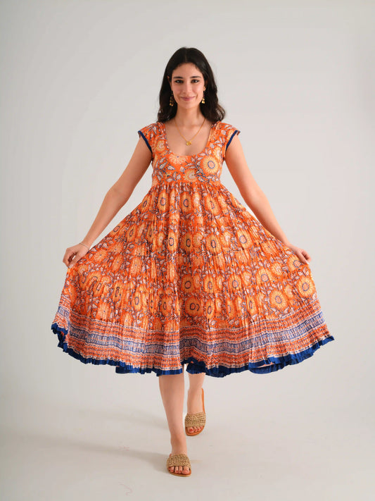 JALEBİ ELBİSE TURUNCU D23-20B