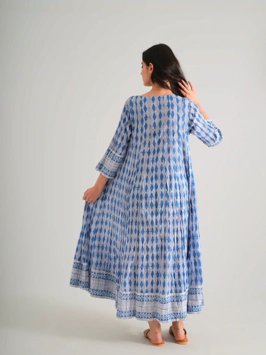 MEVLANA ELBİSE DÜĞMELİ MAVİ D23-25C