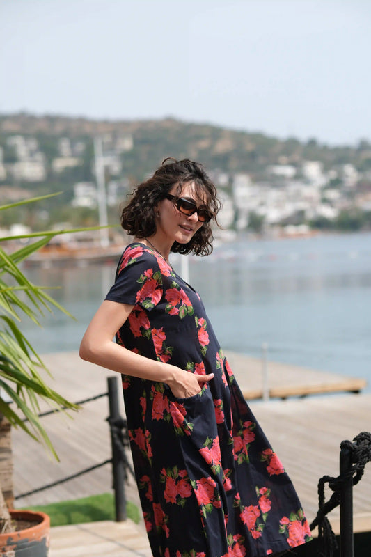 MIRA ELBİSE LACİVERT NM23-05E