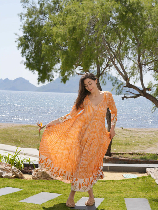 MEVLANA V YAKA ÇİZGİLİ TURUNCU D23-16B