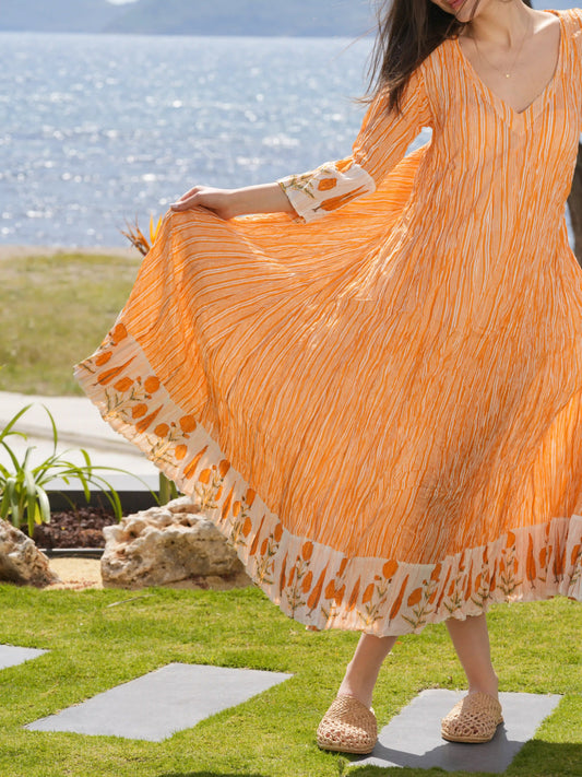 MEVLANA V YAKA ÇİZGİLİ TURUNCU D23-16B