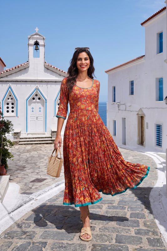 JALEBİ ELBİSE KIRMIZI JAY25-06
