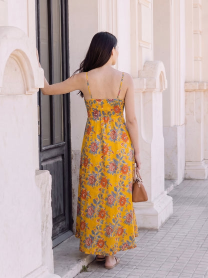 ROZITA ELBİSE SARI D22-52B