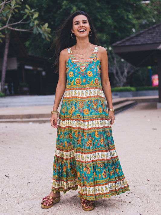 ROSE DRESS TURQUOISE JAY25-12