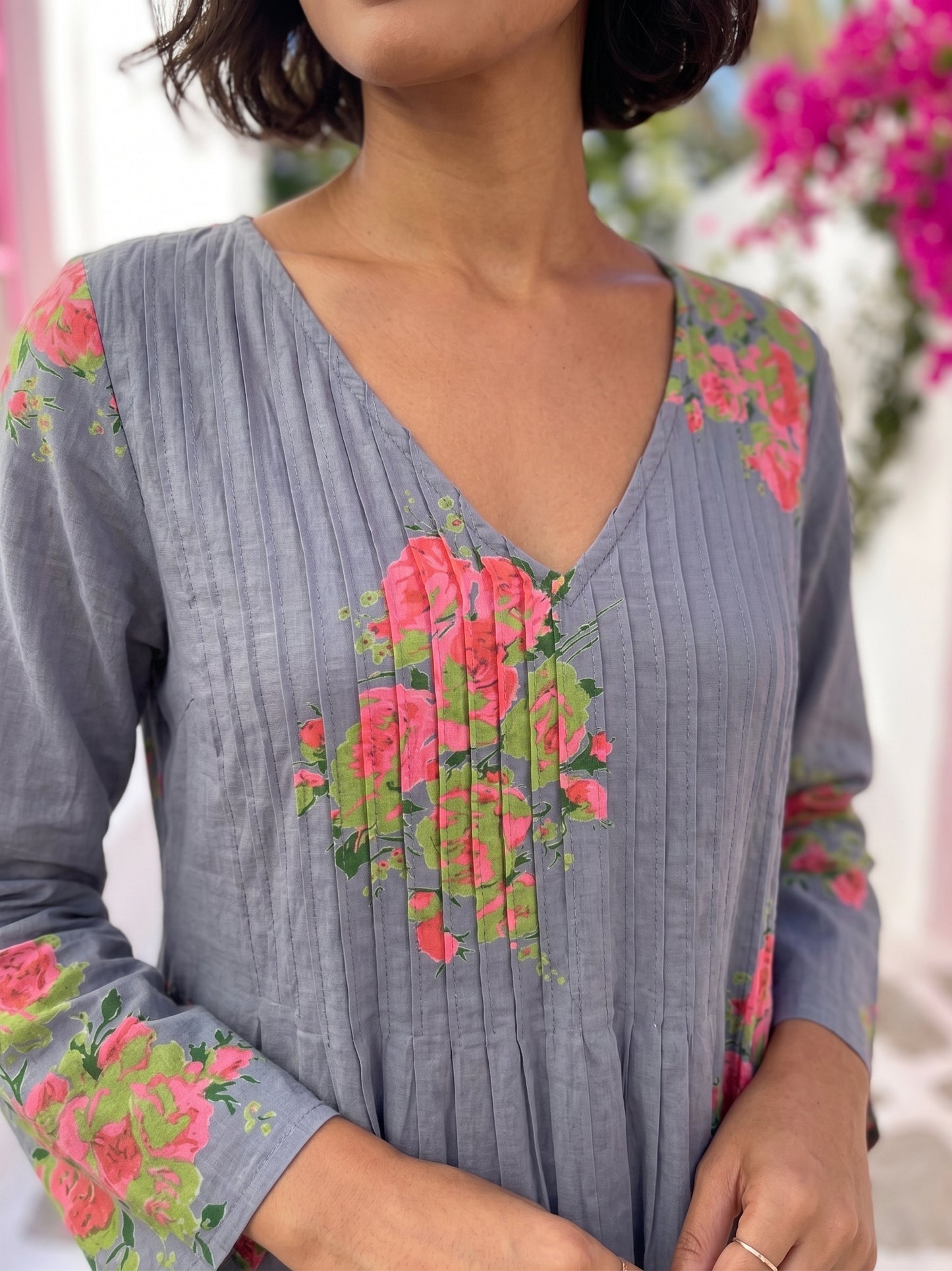 JOLIE ELBİSE KOLLU GRİ ARV24-01A
