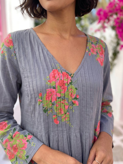 JOLIE ELBİSE KOLLU GRİ ARV24-01A