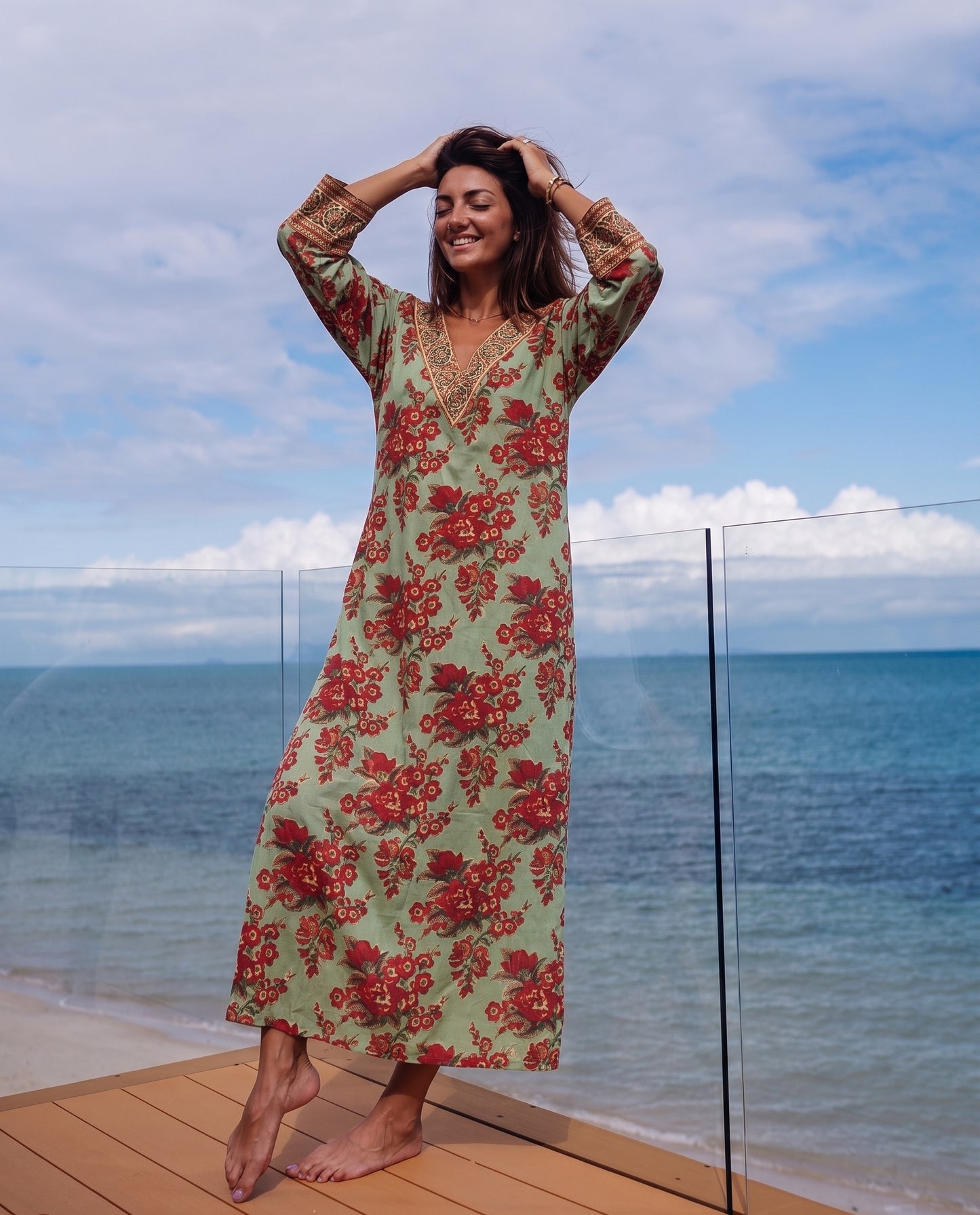 V NECK DRESS UZUN JAY25-30L
