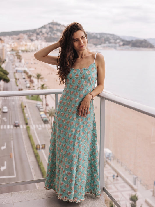 ROZITA DRESS JAY25-20 PETROL BLUE
