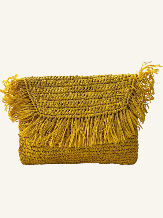 NATURAL RAFYA CLUTCH IP25-601