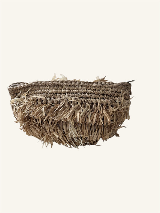 NATURAL RAFYA CLUTCH IP25-610