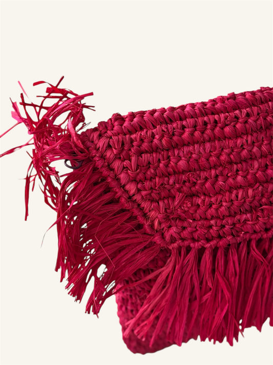 NATURAL RAFYA CLUTCH IP25-605