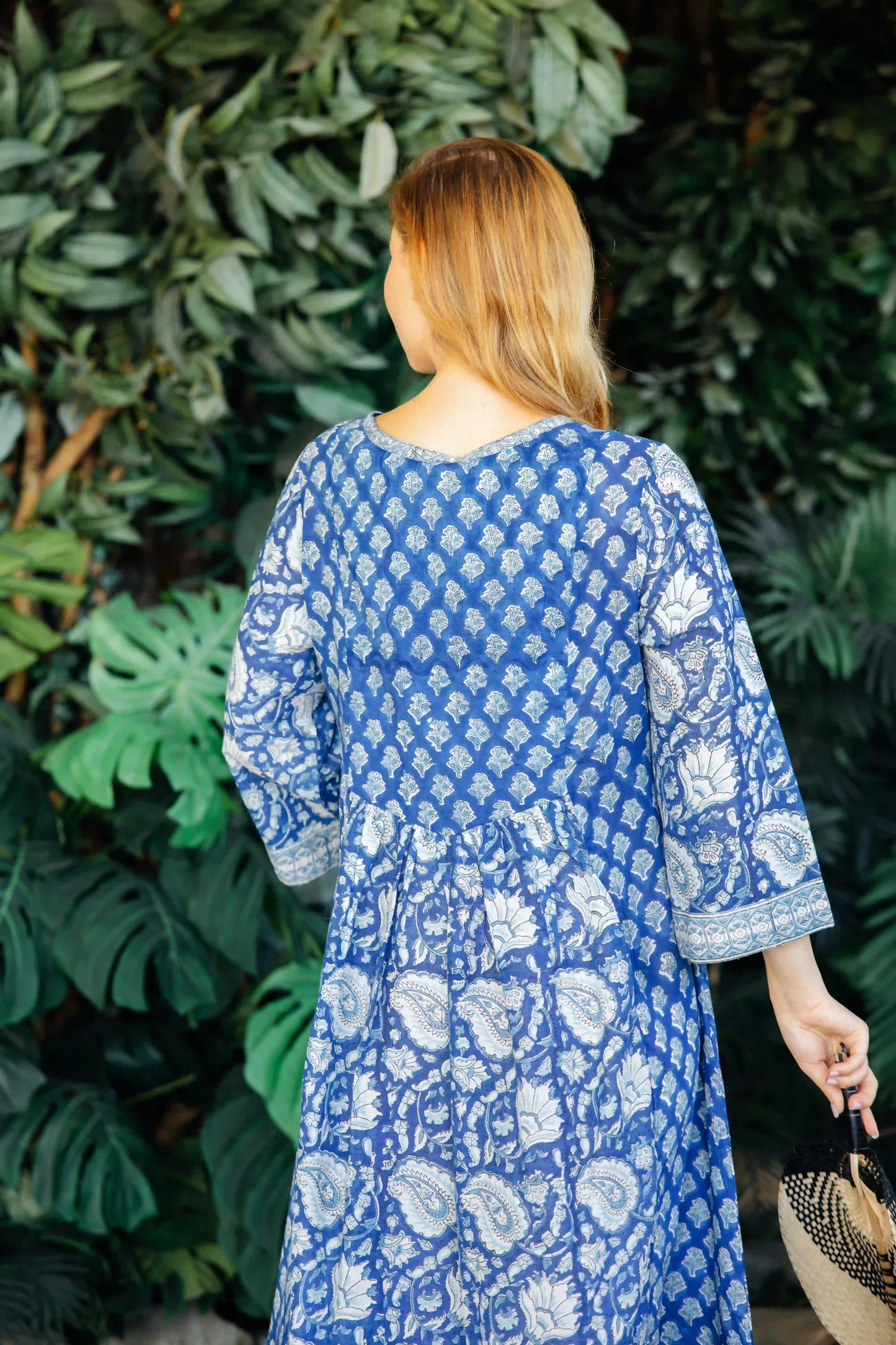 JAİPURİ ELBİSE MAVİ JAY25-22