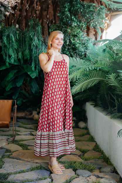 NESS ELBİSE KIRMIZI SİYAH JAY25-04