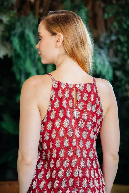 NESS ELBİSE KIRMIZI SİYAH JAY25-04